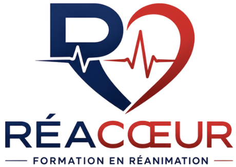 Logo officiel RÉACŒUR — Formation en réanimation